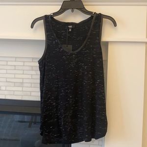 Paige leather trim black tank xs